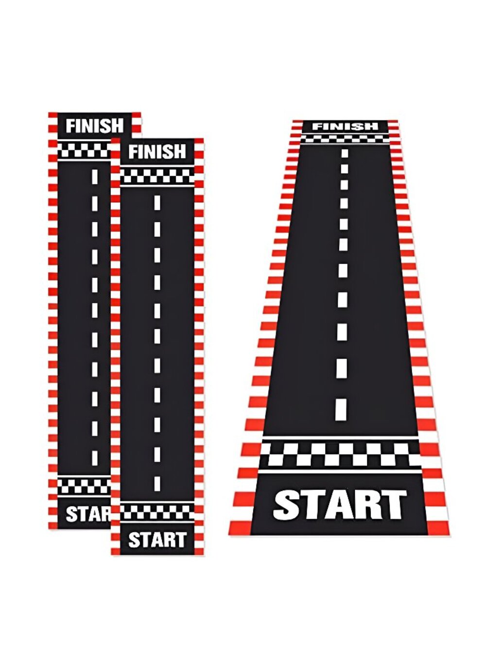 2 Pcs Racing Car Party Decorations 2 x 9. 8 ft Long Racetrack Floor Running Mat